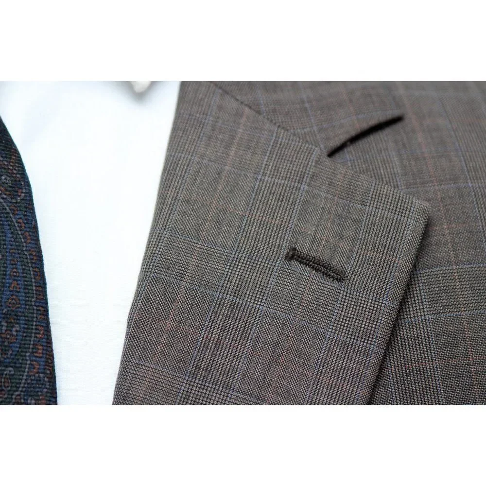 42L Jos A Bank Men's Wool Blazer Sport Coat Wool‎ Brown D030136